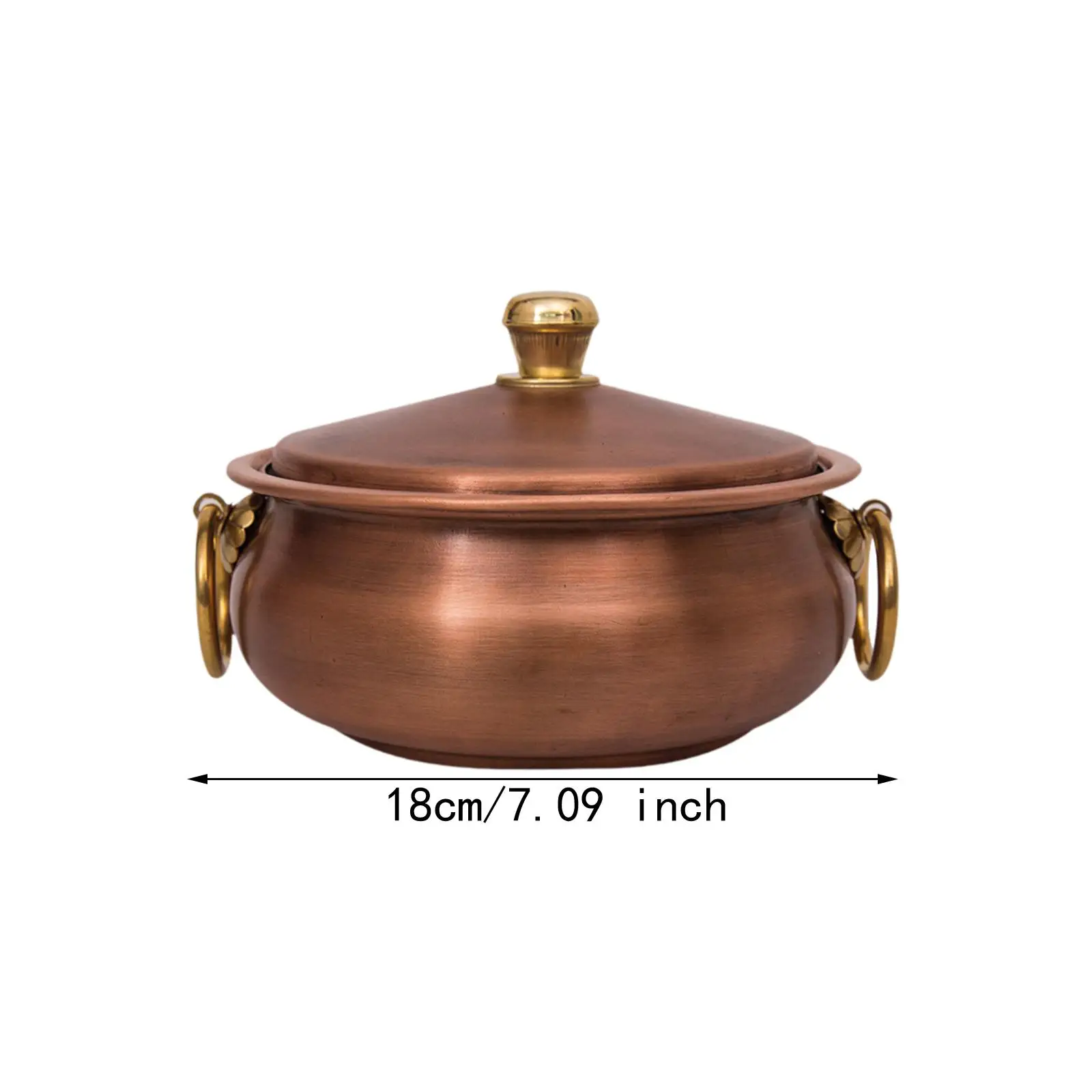 Pure Copper Pot Stable Casserole Dish for Boiled Mutton Restaurant Gift