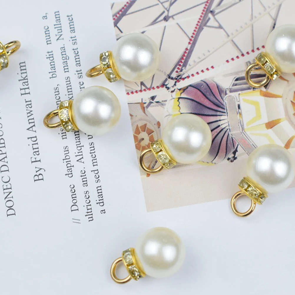 

100pcs Baroque Pearl Charms Pendant Diy Earring Jewelry Making Materials Lightweight Mini Plastic Pendants With Hole For Crafts