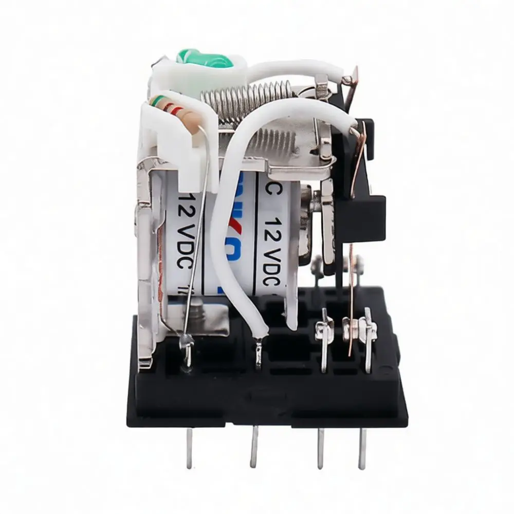 Miniature Signal Control Relay With LED Lamp Socket Base HH52P HH53P HH54P Electromagnetic Switching Circuit Isolation Device