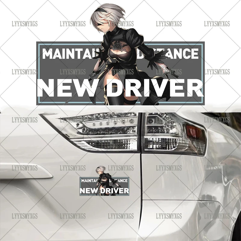 

Self-Adhesive Custom Nier Sexy Girl Anime Car Stickers Waterproof Sunscreen Vinyl Decal PVC wholesale Car Accessories