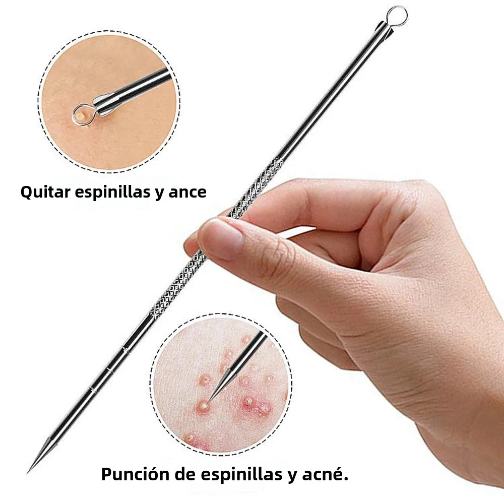 Acne Needle Remove Blackhead Blemish Pimple Comedone 4pcs/Set Double-ended Stainless Steel Facial Cleaning Skin Care