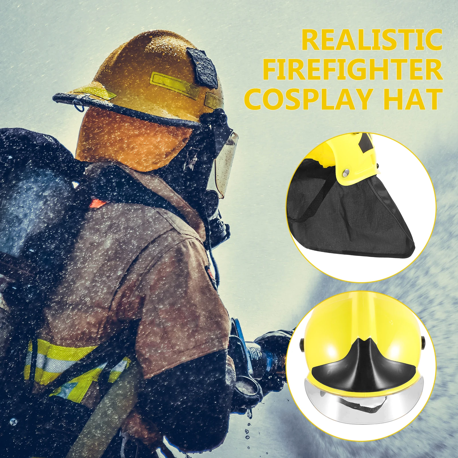 

Kids Fire Fighter Firefighter Toys Has Fireman Costume Accessories Fabric Hats