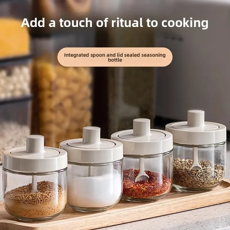 

HYS seasoning box seasoning bottle jar salt tank household kitchen special light luxury sealed storage seasoning sub-packaging