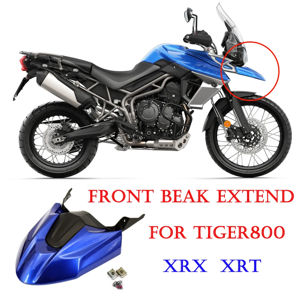 

For Tiger 800 XCA XCX LOW XC Beak Nose Cone Extension Front Fender Fairing Tiger800 XRT XRX 2016 - 2019 Tiger 800 Accessories