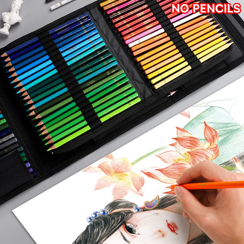 48/72/120/150/200 Fori Piombo Colorato Matite Borsa di Immagazzinaggio di Grande Capacità Caso Titolare Materiale Scolastico di Cancelleria Studente Penna caso