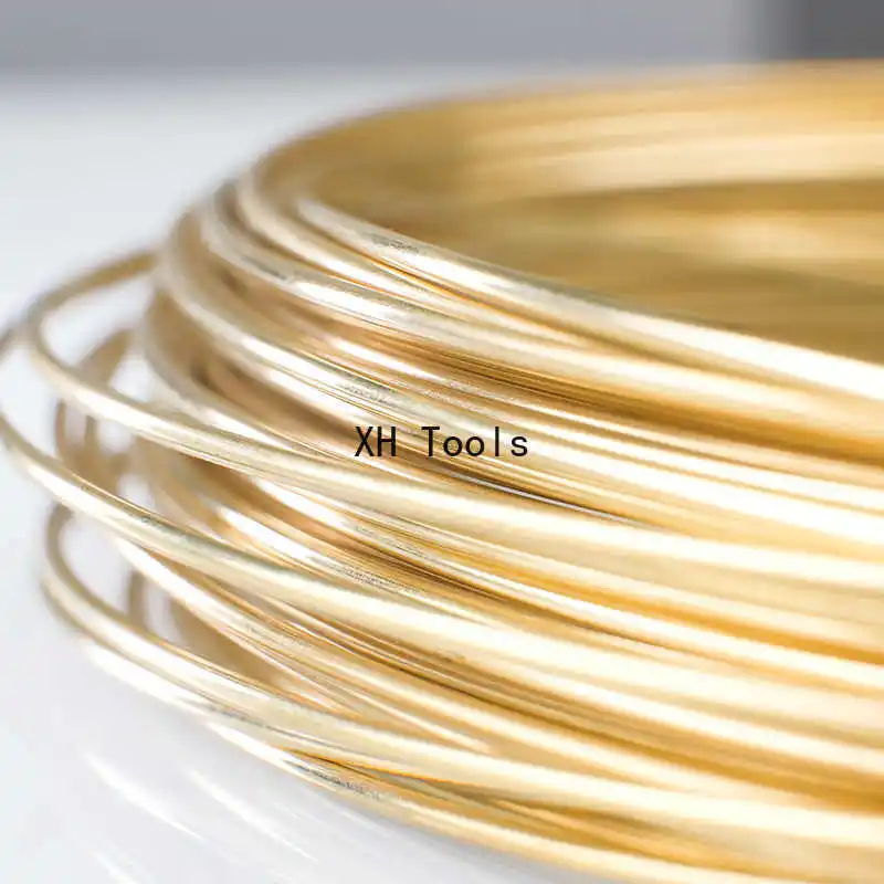 Filo di ottone Asta di ottone massiccio, Filo nudo, Filo metallico rotondo Filo morbido e sottile fatto a mano Diametro 0,3 mm 0,4 mm 0,5 mm 0,6 mm 0,7 mm 0,8 mm ~ 3 mm