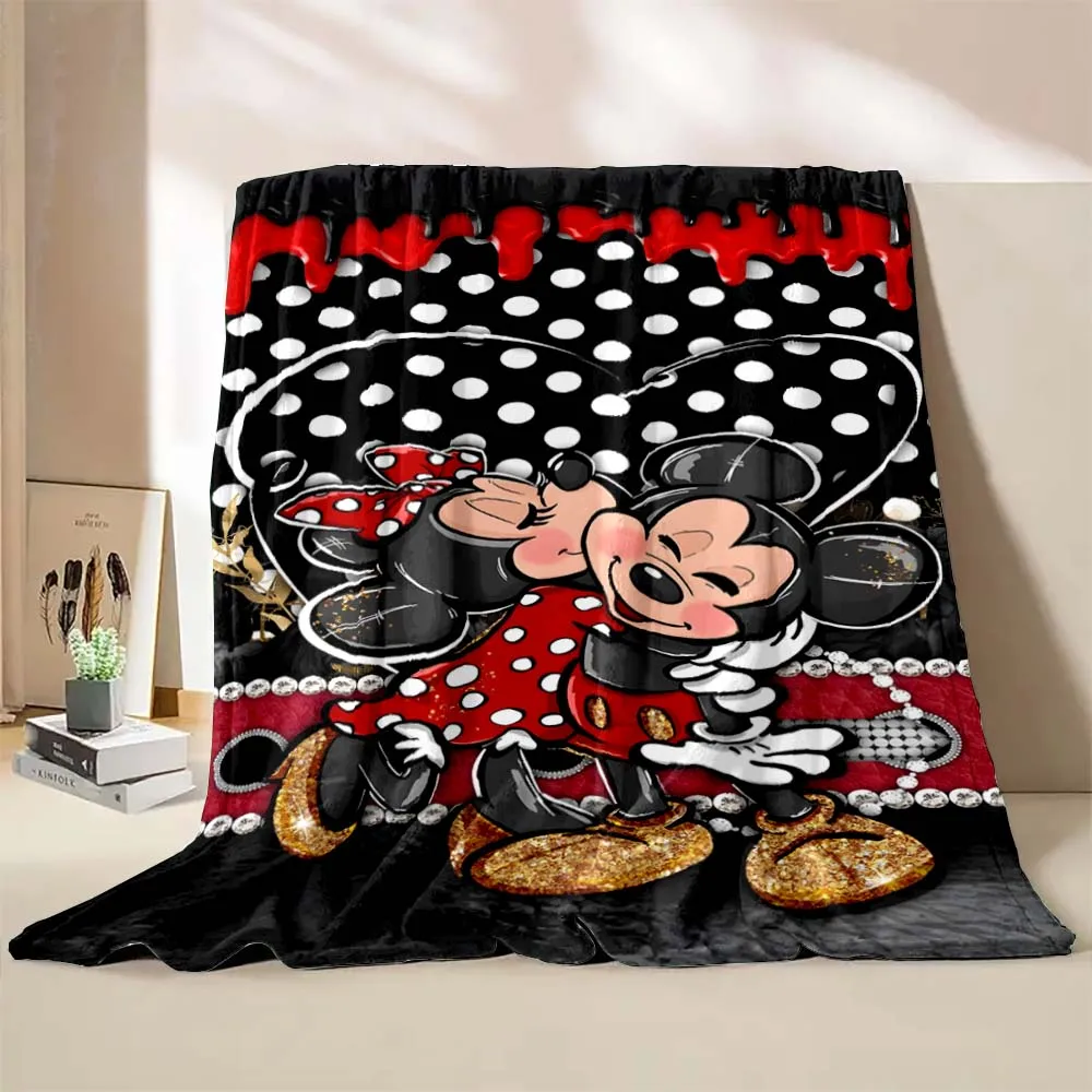 17 Style Mickey Minnie Mouse Flannel Blanket Lovers Throw Office Thick  Blanket Warm Home Sofa Decor Unisex Kids Boy Girl Gift