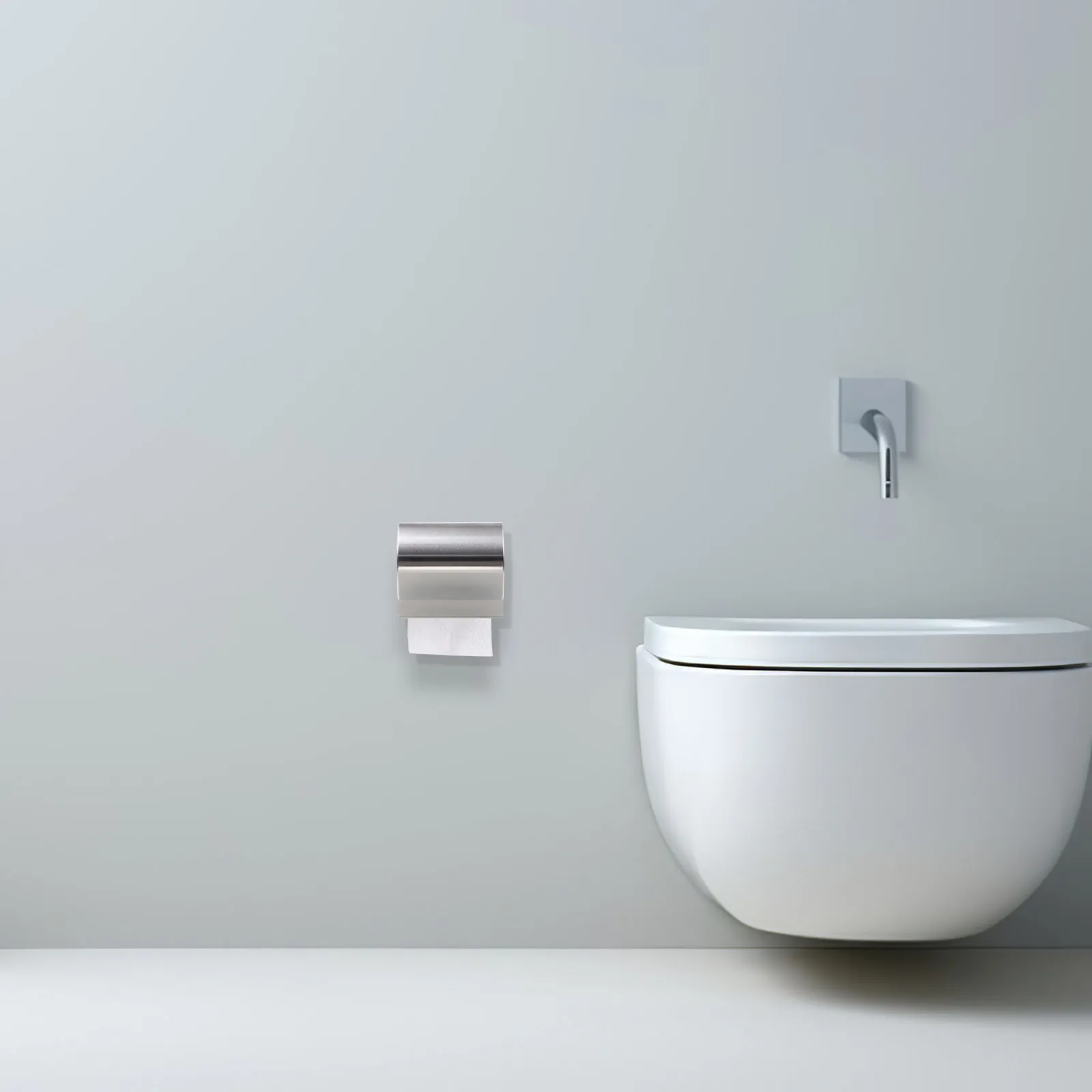 Toilet Paper Roll Holder Wall Mount Bathroom Tissue Rack Strong Stable Smooth Edge Safety Design for Small Kitchen Or Compact