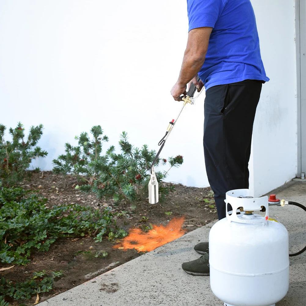 Propane Torch Burner with Hose Torch Heavy Duty Flame Torch for Snow Melting Asphalt Garden