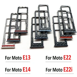 NEW Tested SIM Card Tray Chip slot Drawer Holder Adapter Socket Replacement Parts For Motorola Moto E13 E14 E15 E22 E22i