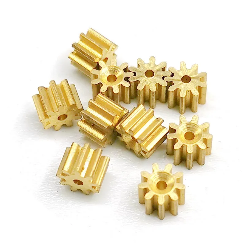 Медная Шестерня 91A 0,4 м, латунная шестерня 9T, диаметр 4,4 мм, плотная медная Шестерня для 1 мм вала двигателя, игрушечного самолета, aecessory10 шт./лот