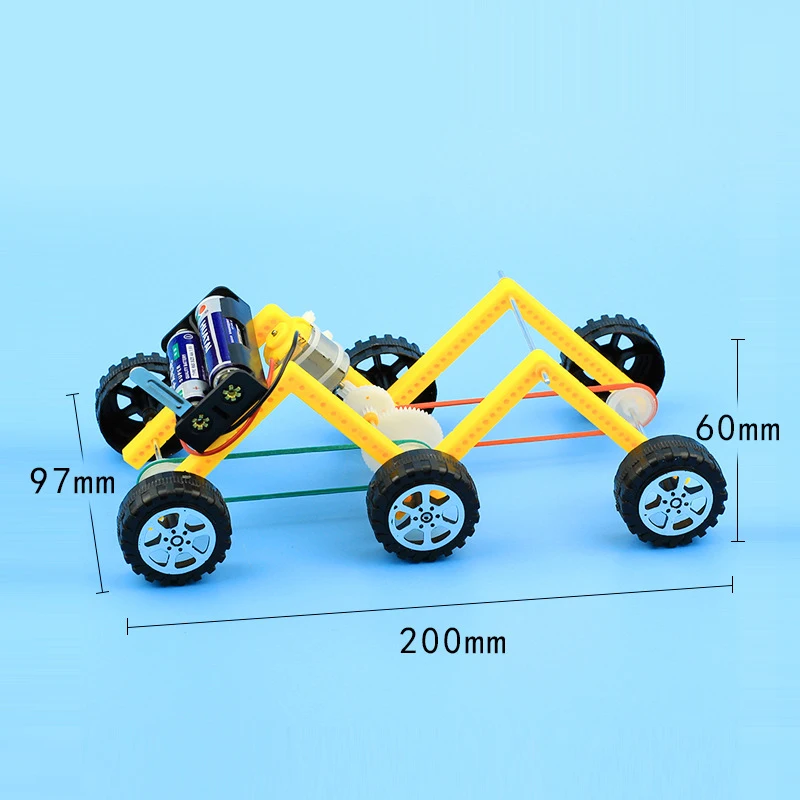 Six Rounds Off-road Vehicle Kids Science Toy Technology Physics Puzzle Kit Educational Toys for Children Learning Toy