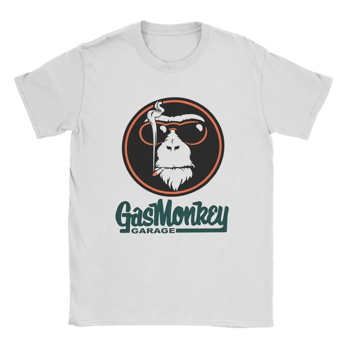 Gas Funny Monkeys Garages T-Shirts for Men Gorilla Vintage 100% Cotton Tees Crew Neck Short Sleeve T Shirt Gift Idea merch