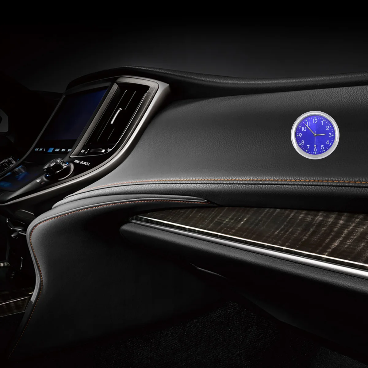 

Car Dashboard Mini Digital Led Luminous Display For Low Light Visibility Easy Adhesive Mounting Auto Interior Office Study