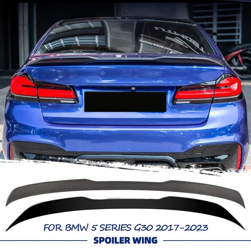 

Glossy Black Carbon Fiber Look pro Style Rear Spoiler Wing for BMW 5 Series G30 2017-2023 4-Door Sedan M5 F90 - Vehicle Accessor
