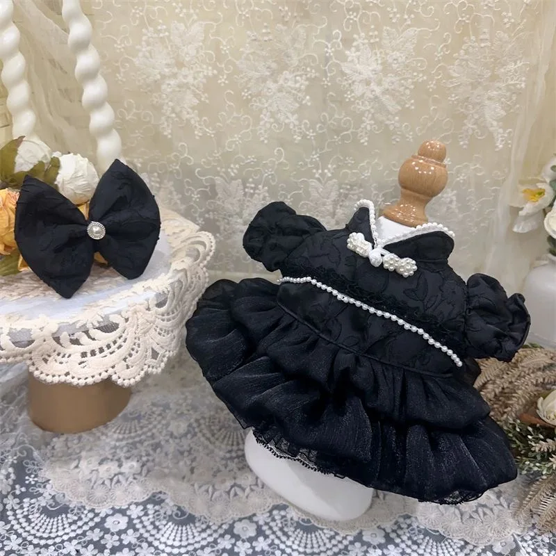 Black Doll Clothes 55CM Reborn Tiara,  10CM 20CM Cotton Doll Skirt,  XingDaiLu/LiNaXiong Doll Dress Free Shipping