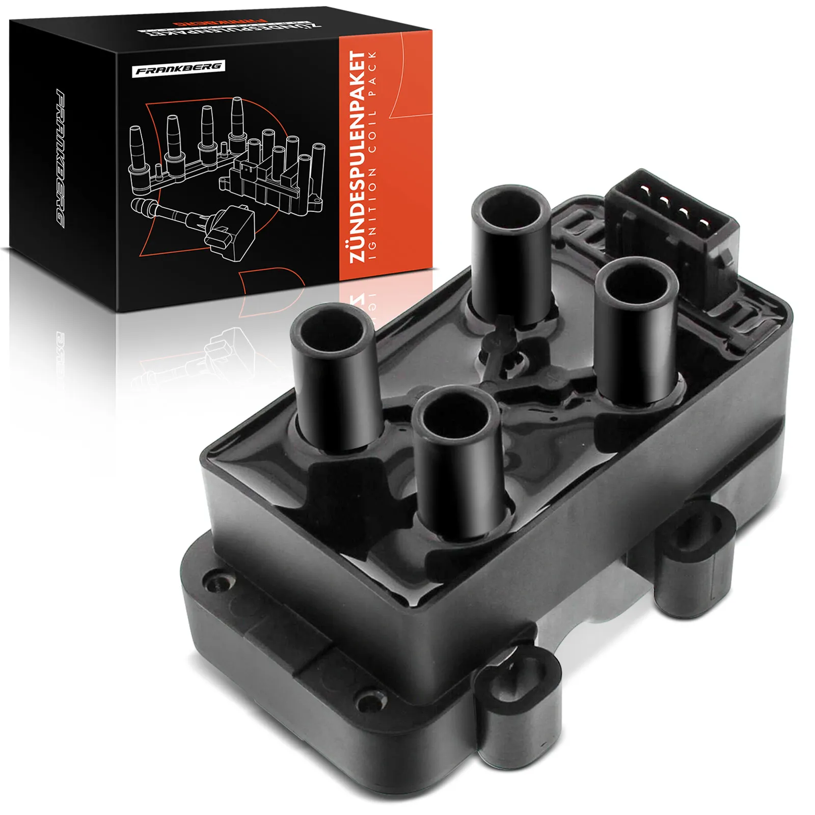 Frankberg 1x Ontstekingsmodule Bobine voor Renault Clio I II Kangoo Express Laguna Grandtour Megane Cabriolet Coach Twingo 7700864624