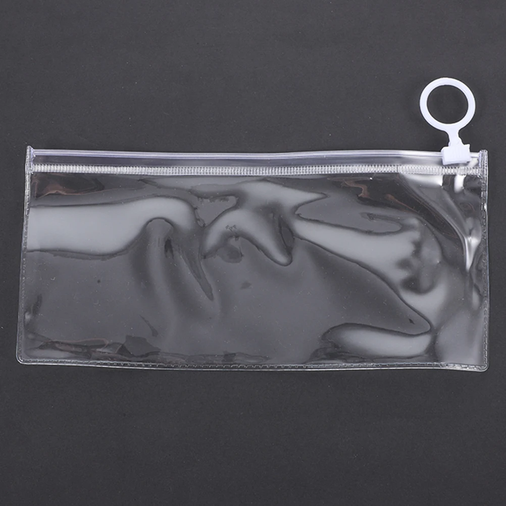 

30pcs Clear Plastic Pencil Case Large Capacity Transparent Zipper Pen Storage Bag School Exam Student Stationery Holder