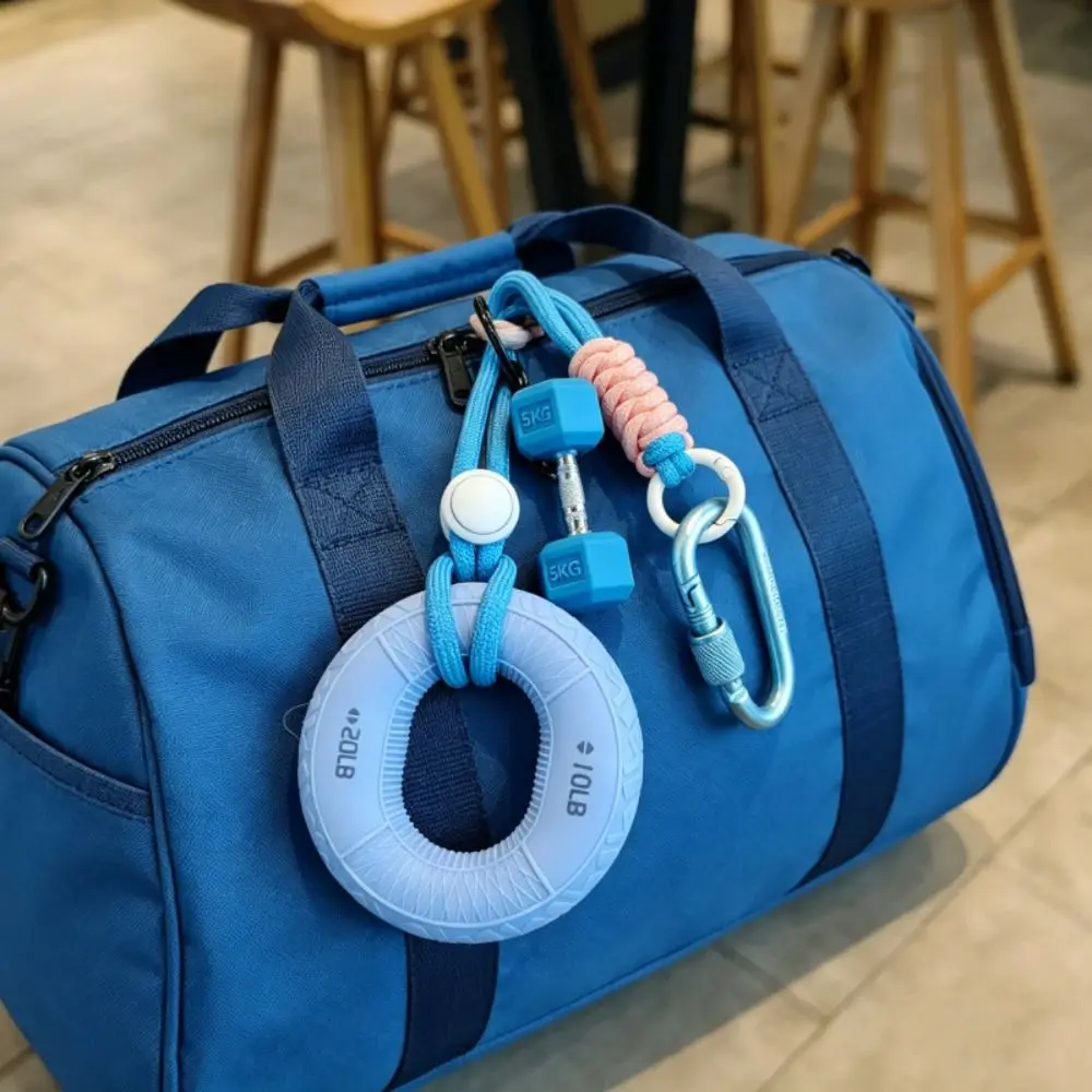 Portable Silicone Fidget Skin-Friendly Lightweight Stress Relief Soft Silicone Screw Lock Carabiner Mini Kettlebell Backpack