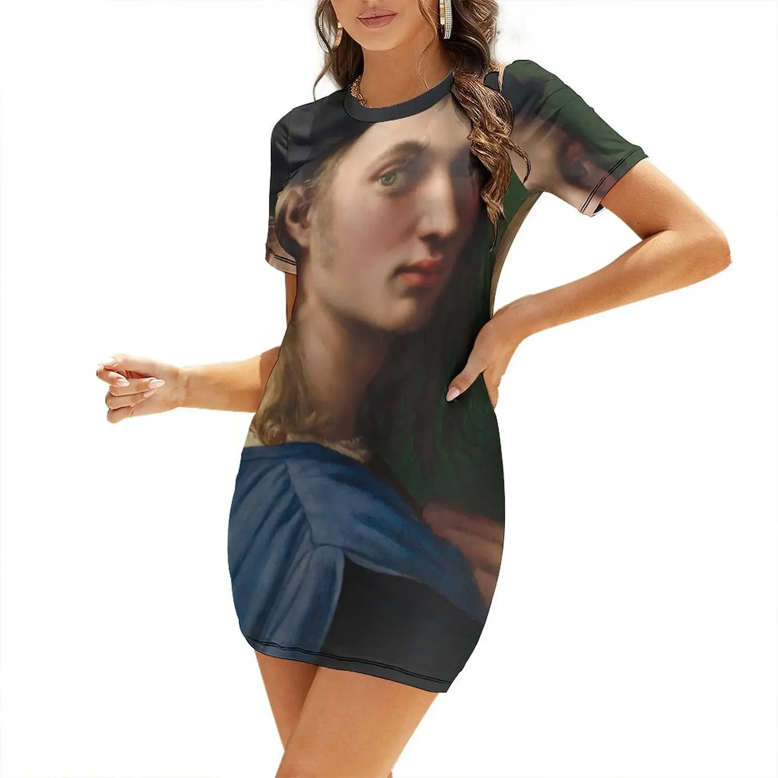 

Renaissance Art Raphael's Bindo Altoviti (ca. 1515) Short-Sleeved Dress Dance dresses luxury dresses