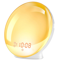 2025 new Wake Up Light Alarm Clock with Sunrise/Sunset Simulation Dual Alarms FM Radio Nightlight 7 Colors Natural Sounds Snooze