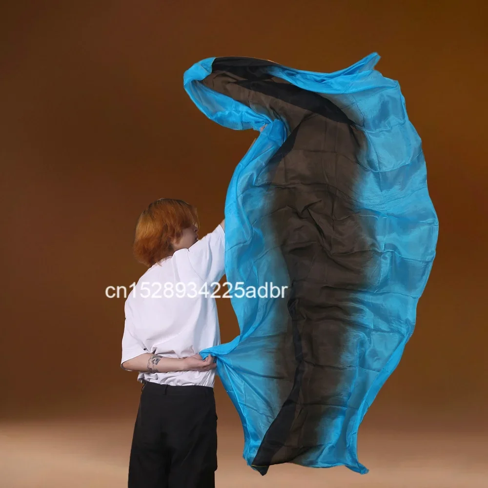 Voiles de danse du ventre en soie, châles teints à la main, écharpe pour femmes, Costumes, accessoires personnalisés, 100% vraie soie