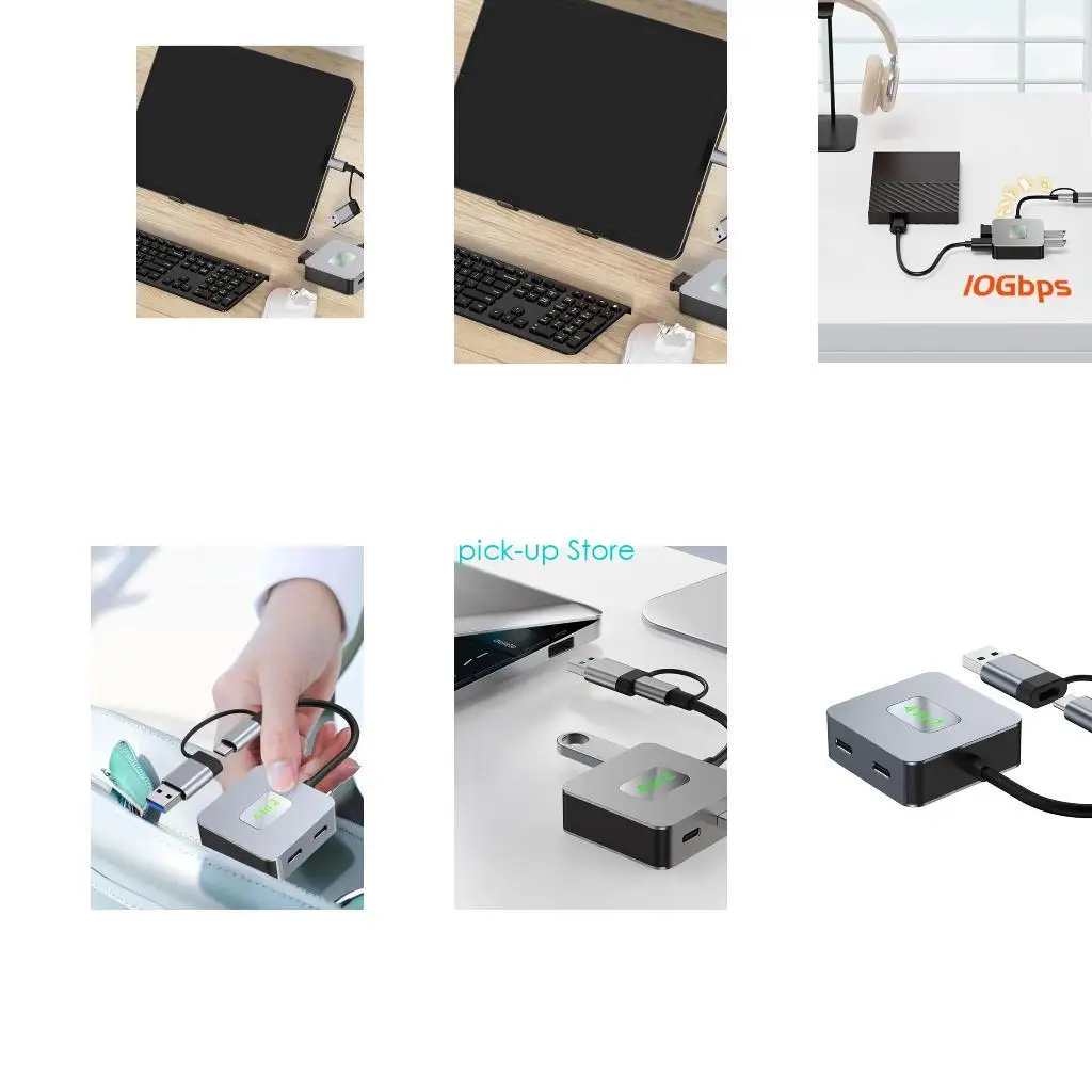 

Q5WA USB Type C to USB Hubs 4 Port Splitter for Notebook Desktop and Tablets Devices