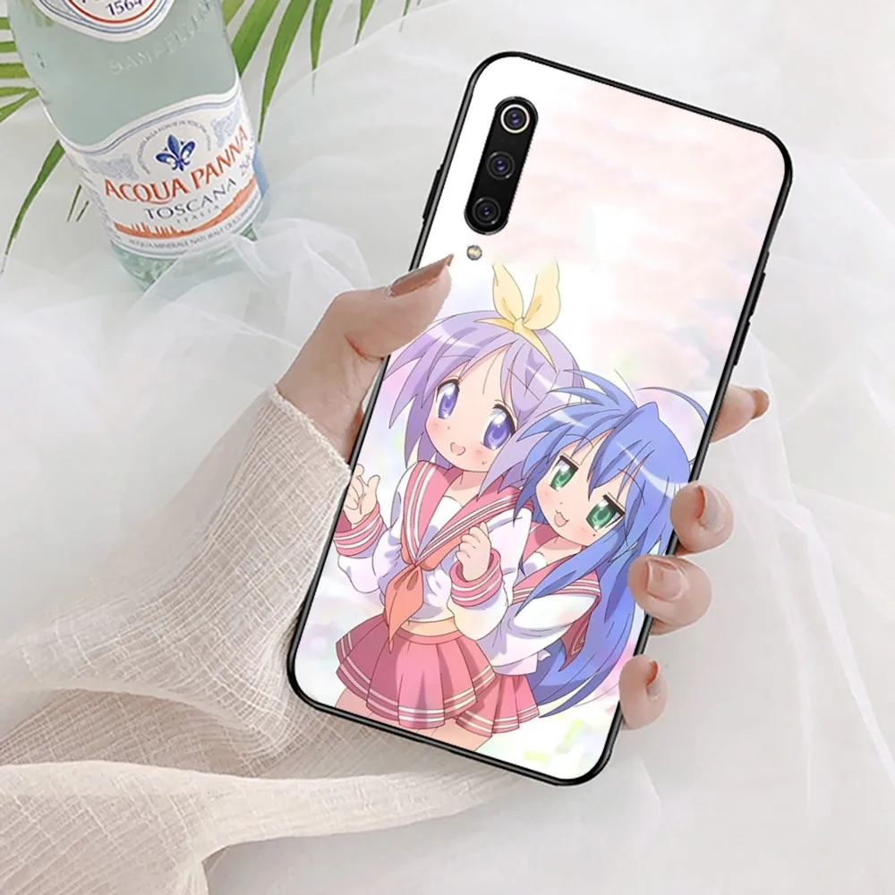 Casing ponsel bintang keberuntungan gadis Anime untuk Xiaomi Mi 5X 8 9 10 11 12 lite pro 10T PocoX3pro PocoM3 Note 10 pro lite