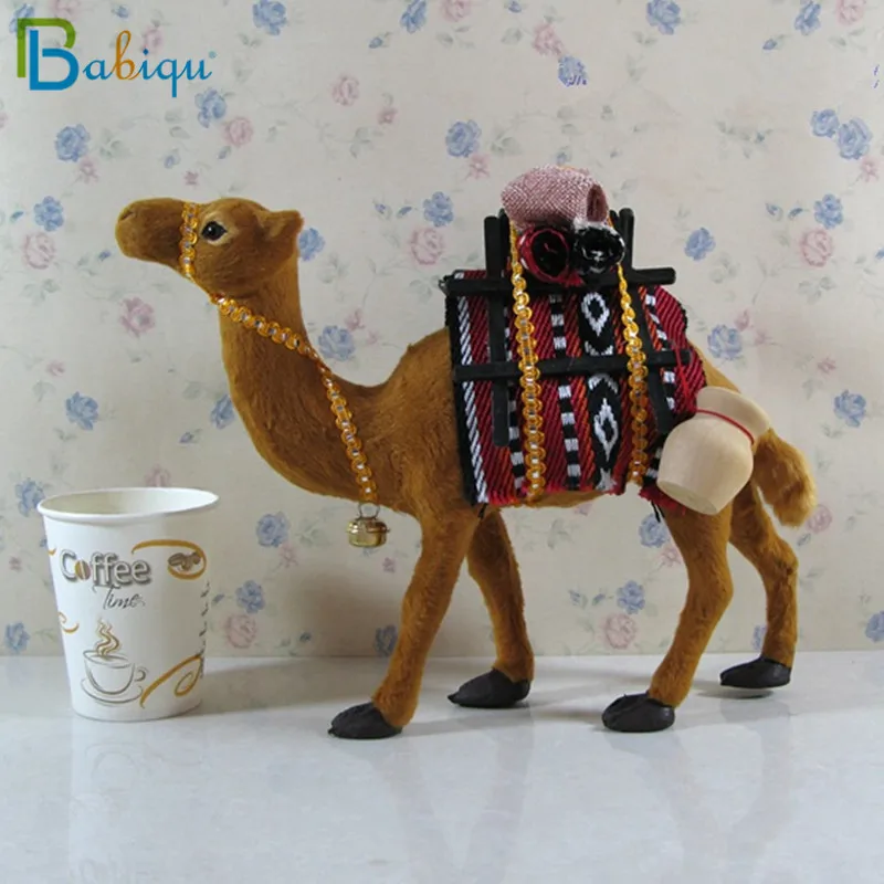 1pc Simulation Animal Toy Plush Stuffed Camel Doll Home Decoration Props Ornaments Gifts Collectible Gifts