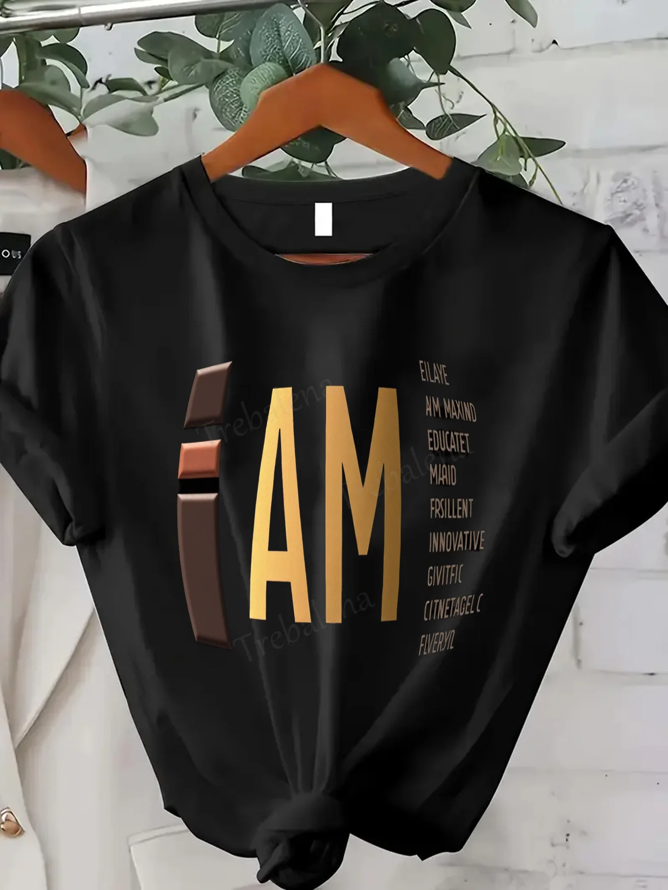 

Women T-shirt I AM Gold Print Women's T-Shirt - Bold & Sexy Style