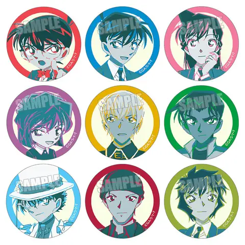 Badge Conan Haibara Ai Kaito pour enfant Shinichi Kudo Ran Mouri, broche de détective Anime, cadeau de collection, marchandise