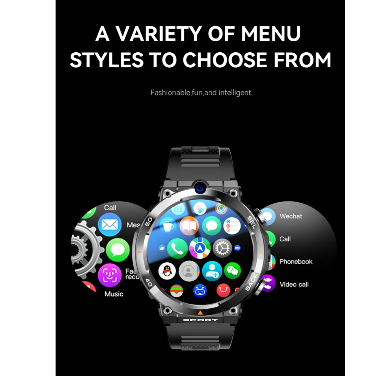 4G Smartwatch الرجال النساء الأعمال 4G مكالمة فيديو واي فاي GPS مقاوم للماء قوة البنك بلوتوث ساعة ذكية 8GB + 128GB لنظام أندرويد IOS