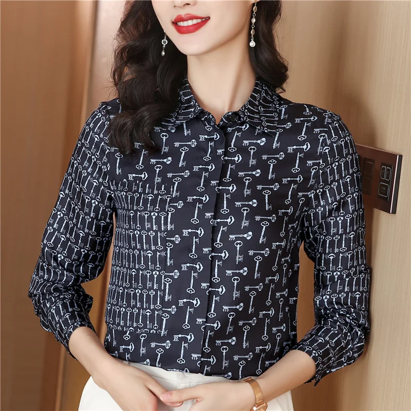 Stylish Women\'s Blouse for a Chic Look Fashion printing Women\'s shirts 2024 Spring Summer tops blusa mujer