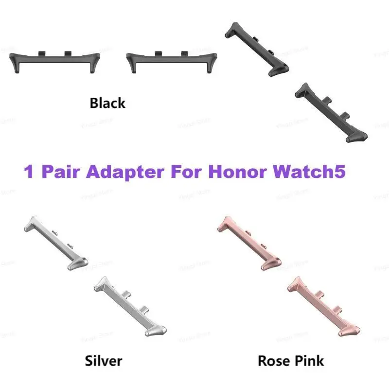 1Pair Adapter For Honor Watch 5 Watchband 22mm Strap Connector Bracelet 316L Stainless Steel RY Watch5 Replacement Accessories