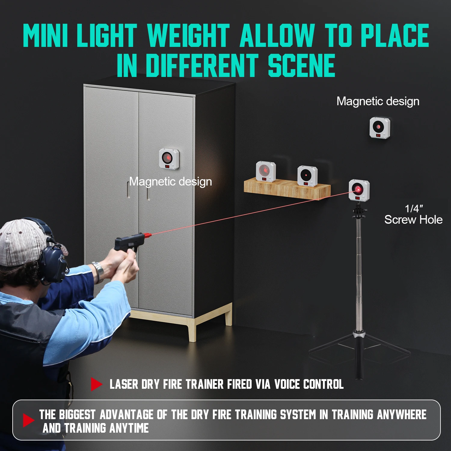 ชุดเครื่องฝึกเลเซอร์จุดสีแดง 308win และเป้าหมายคะแนนแบบอิเล็กทรอนิกส์พร้อมที่ยึดเป้าหมาย