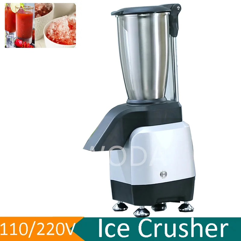 Electric Double Knife Smoothie Machine Shaved Ice Crusher 3L Stainless Steel Frozen Drink Slush Machine 125kg/H Shave Ice Maker