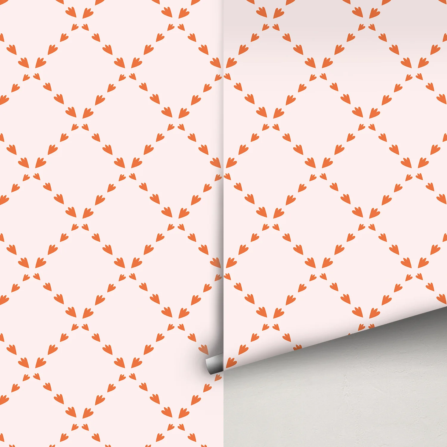 Pink Trellis Peel and Stick Wallpaper Thick Self Adhesive Removable Wallpaper for Bedroom Living Room Shelf Drawer Liner Decor
