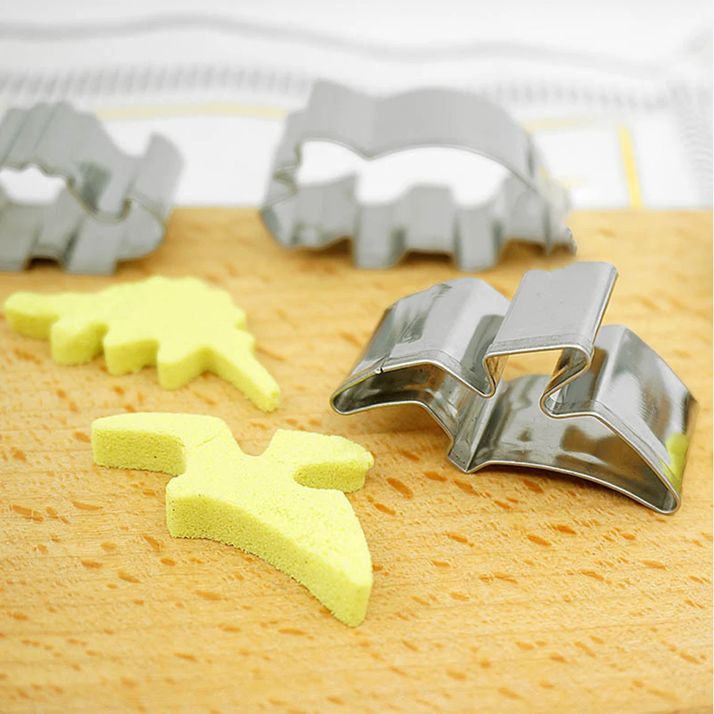 

6 Pcs Cutter Cookie Cutters Small Biscuit Maker Stainless Steel Dinosaur Mold