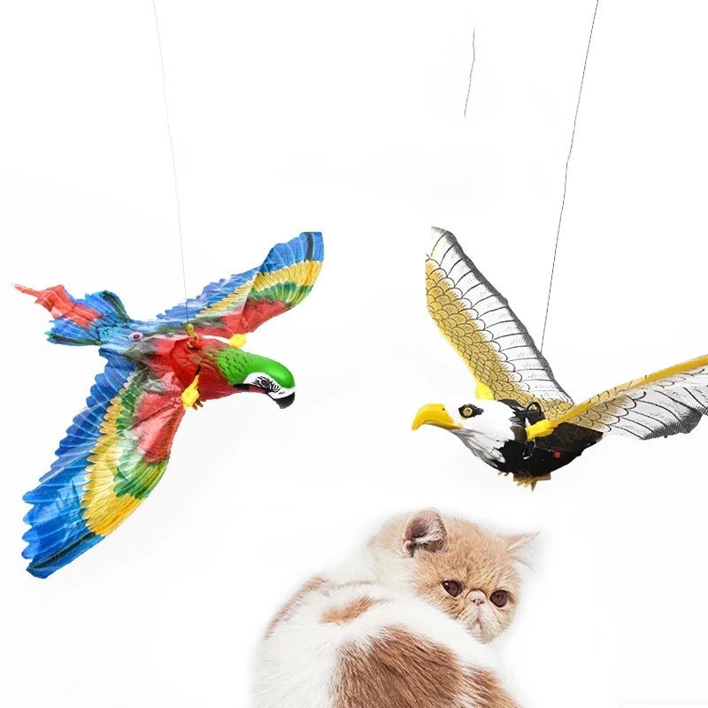 

Hot Simulation Bird Interactive Cat Toys Electric Hanging Flying Bird for Cat