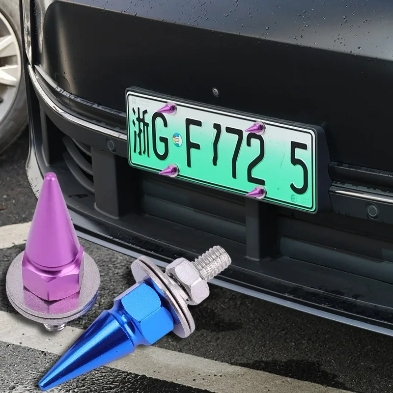 Aluminium Alloy with M6 Threaded Tip Screws CNC Car Styling License Plate Bolts for Fender Washer Bolt Engine Bay Dress Up Kit