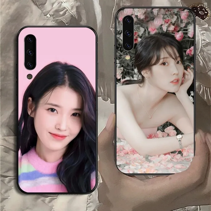 IU Lee JiEun Smart Phone Case for Samsung Note 9 10 20 Plus Pro Ultra J6 J5 J7 J8 Black Soft Phone Cover Funda