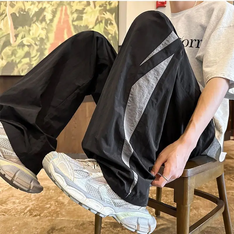 New Autumn Casual Pants Loose Straight Versatile Trendy Charge Pants Hong Kong Style Teen Sports Trousers for Men