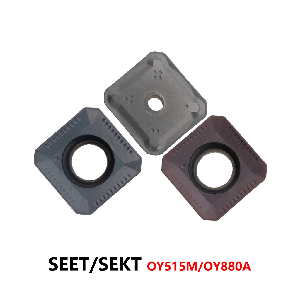OYYU SEET1203AFEN SEKT1204AFTN-XM CNC Indexable Carbide Inserts 10pcs Milling Steel Metal Process Surface Facing Processing Part