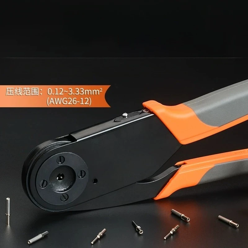 HD-2612D Deutsch Solid Contacts Adjustable Pin Crimping Tool AWG 26-12 for Size 12 16 20 Applicable To DT DTP DTM Series