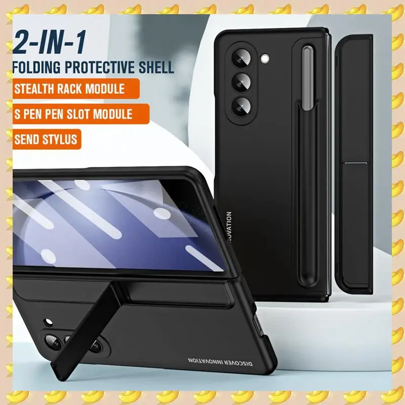 

For Samsung Galaxy Z Fold 5 Case Folding Screen Pen Tray Holder Shockproof Cover, Easy To Use Gray Green