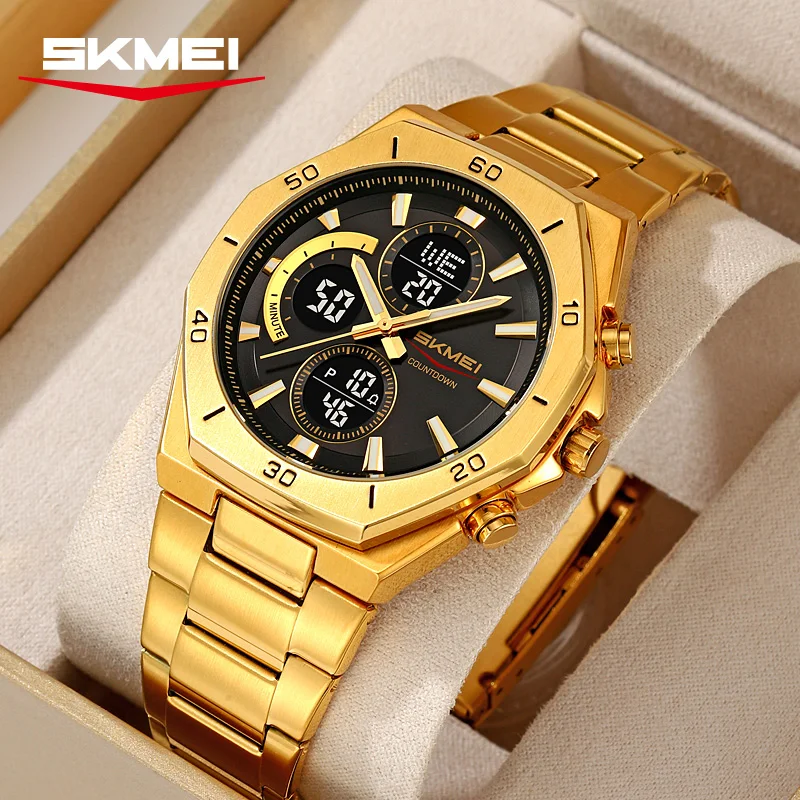 SKMEI 2561 Sports Military Fashion Watch Dual Display Digital Quartz Watch For Men Waterproof Chronograph Men's Watch Y2K