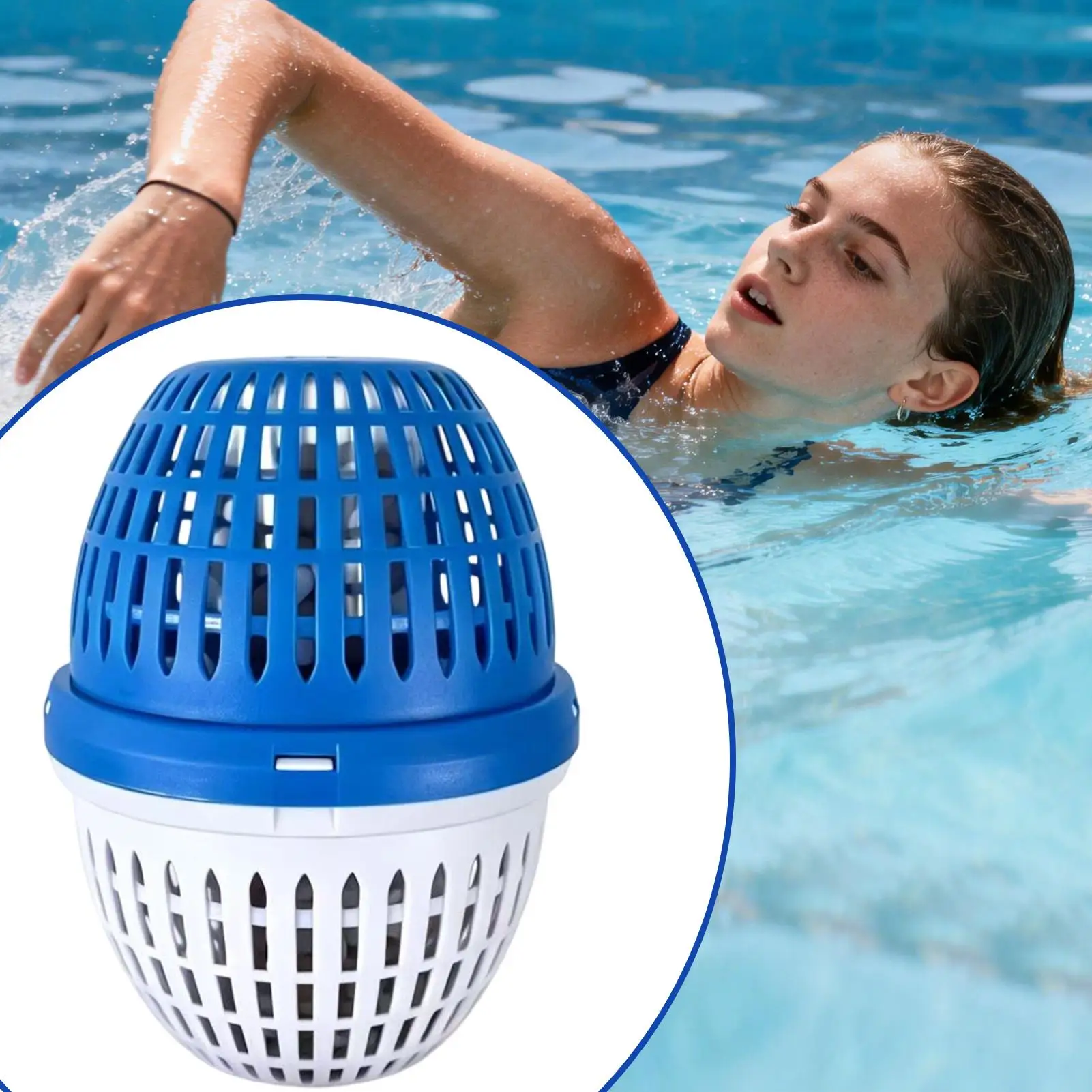 Pool Filter Cartridge Housing Hollow Open Close Filter Media Storage Ball For Swimming Pool Circulating Water Cleaning System