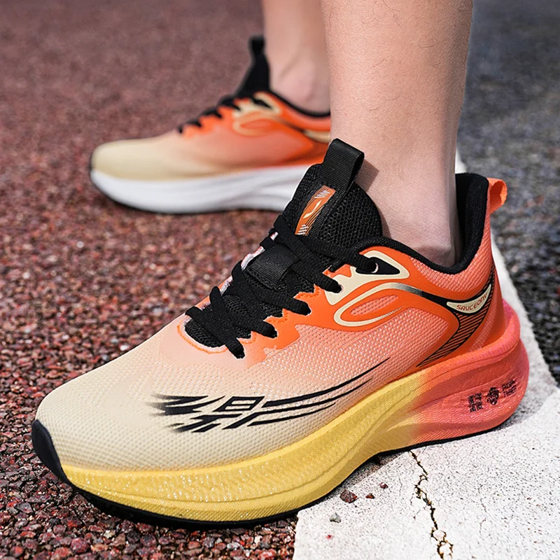 

Men's sports shoes, lightweight carbon plate racing running shoes, winter shock absorption, anti slip, wear-resistant, breathabl