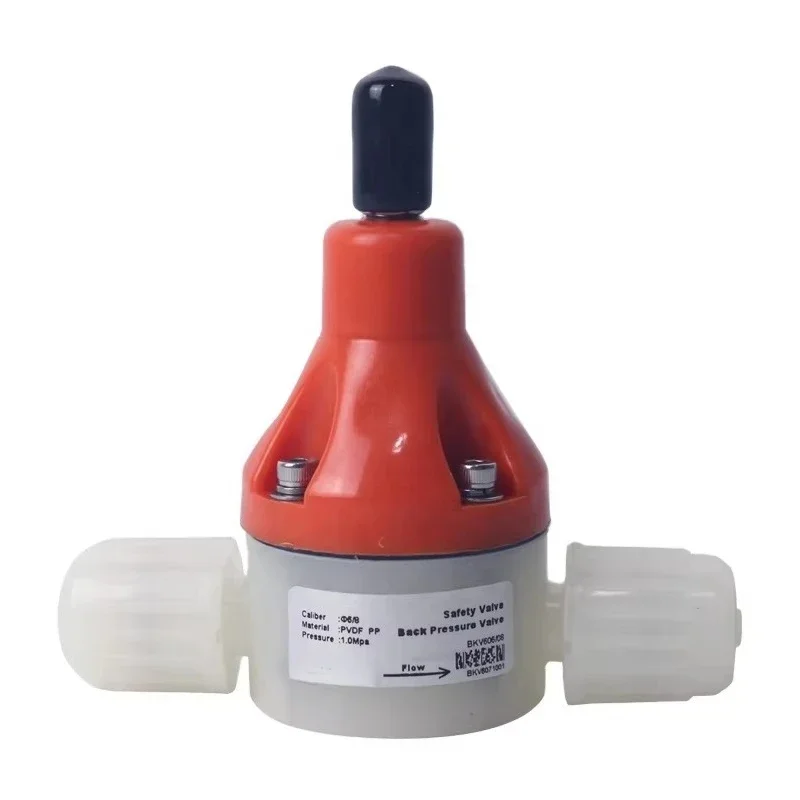 Hose PVDF material back pressure valve for metering pump