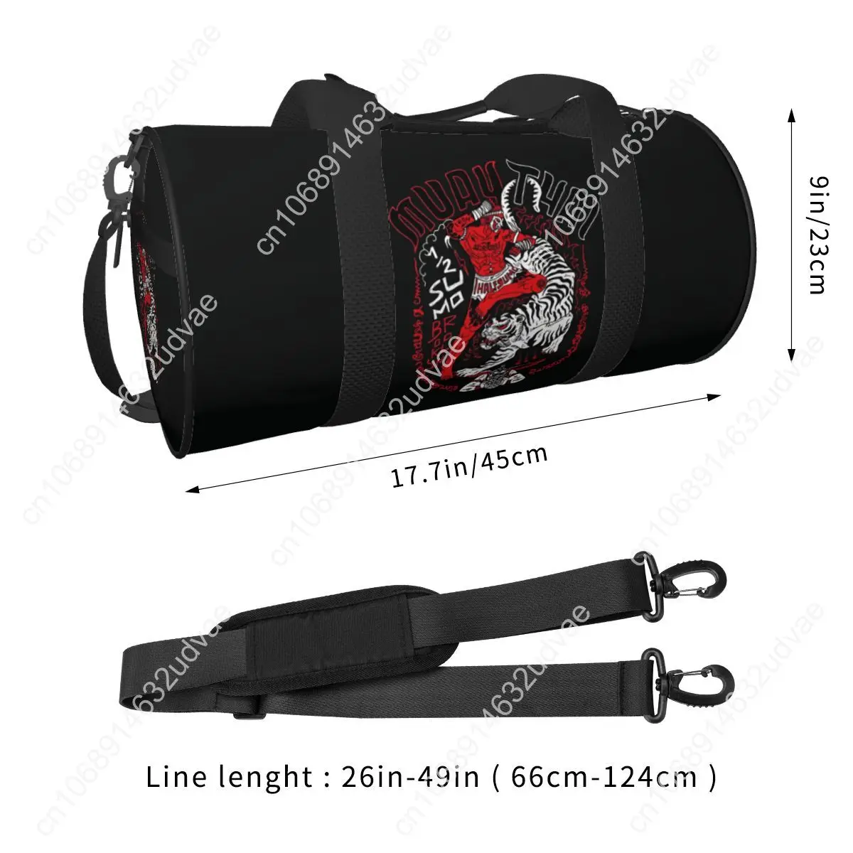 Muay Thai Printed Sport Bags Large Capacity Gym Bag Weekend Men Printed Handbag Training Novelty Fitness Bag